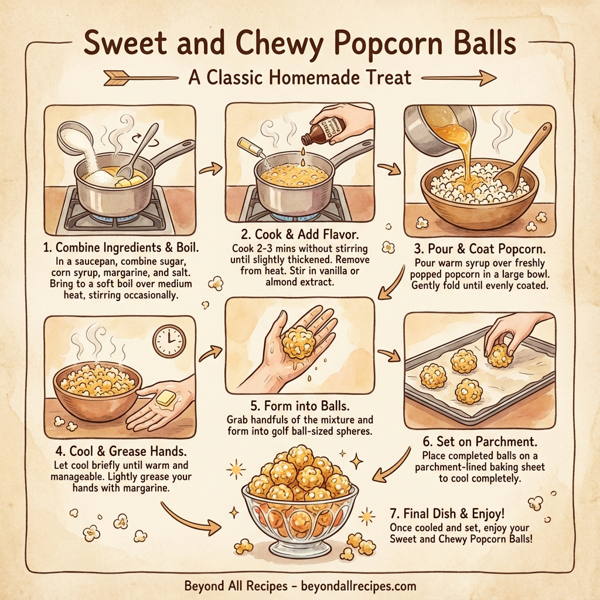 Sweet and Chewy Popcorn Balls instructions