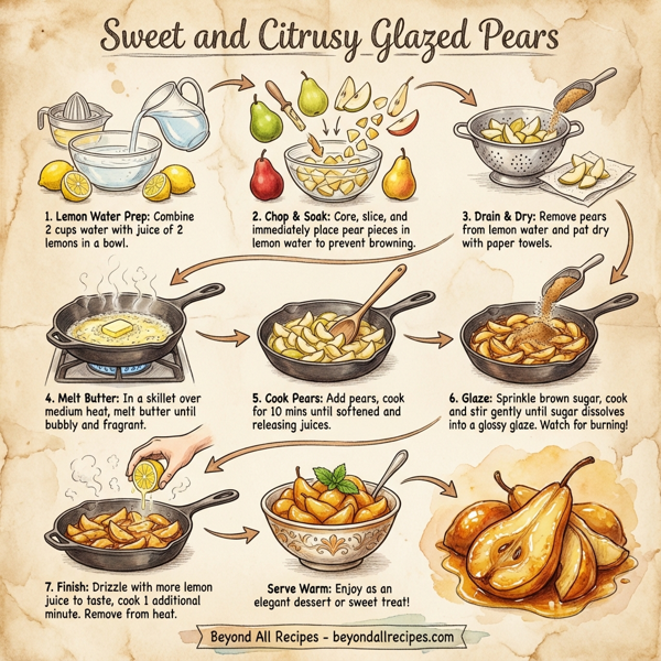 Sweet and Citrusy Glazed Pears instructions