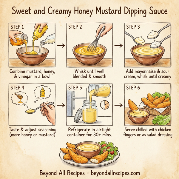 Sweet and Creamy Honey Mustard Dipping Sauce instructions