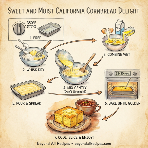 Sweet and Moist California Cornbread Delight instructions