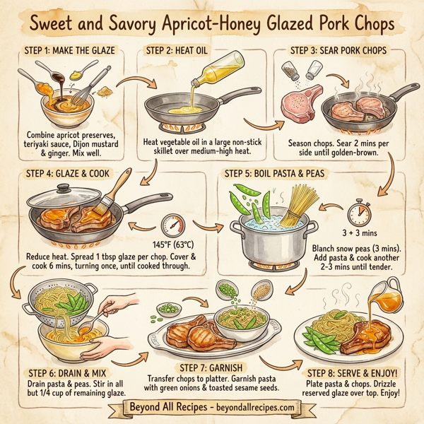 Sweet and Savory Apricot-Honey Glazed Pork Chops instructions