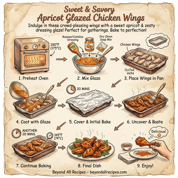 Sweet and Savory Apricot Glazed Chicken Wings instructions