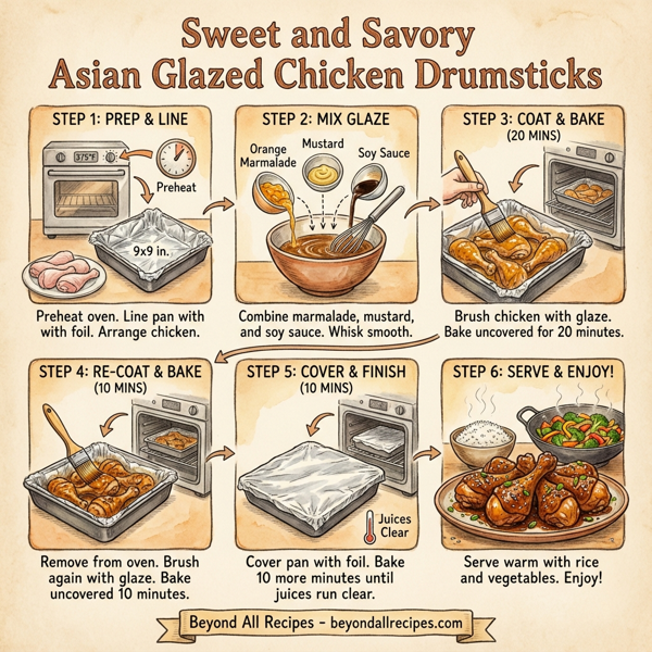 Sweet and Savory Asian Glazed Chicken Drumsticks instructions