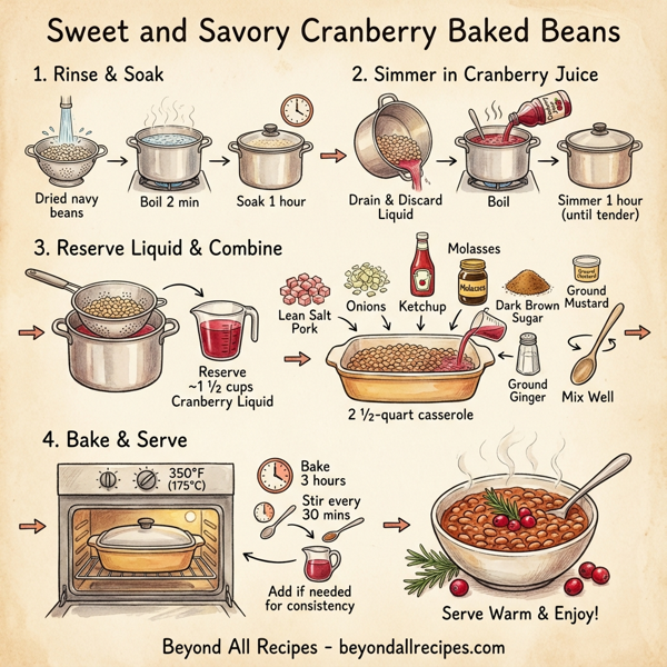 Sweet and Savory Cranberry Baked Beans instructions