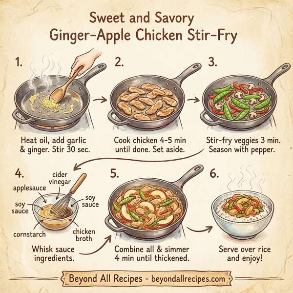 Sweet and Savory Ginger-Apple Chicken Stir-Fry instructions