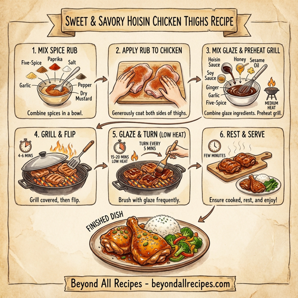 Sweet and Savory Hoisin Chicken Thighs instructions