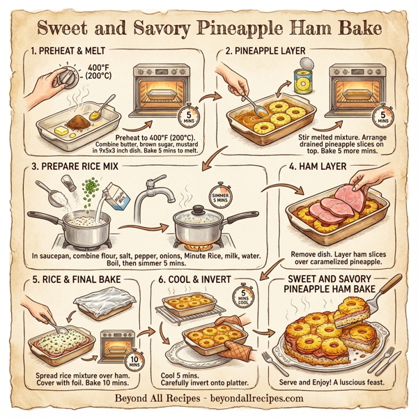 Sweet and Savory Pineapple Ham Bake instructions