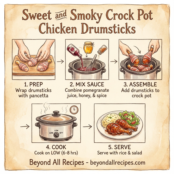 Sweet and Smoky Crock Pot Chicken Drumsticks instructions