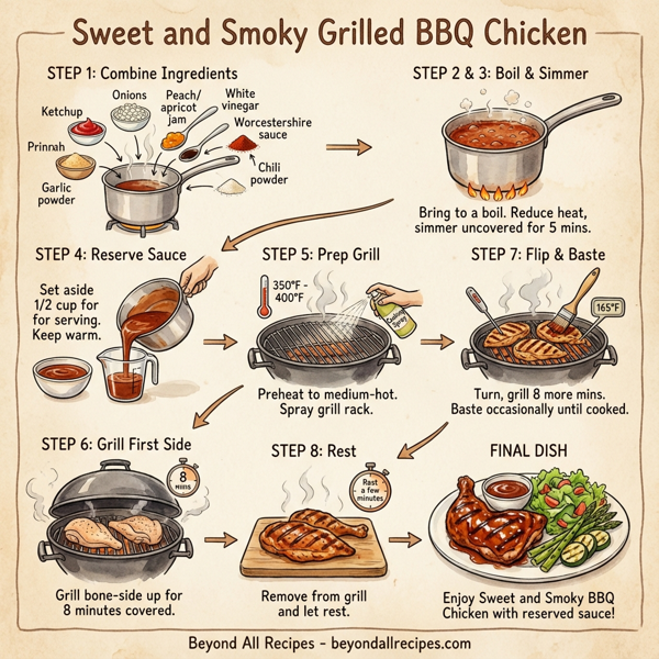 Sweet and Smoky Grilled BBQ Chicken instructions