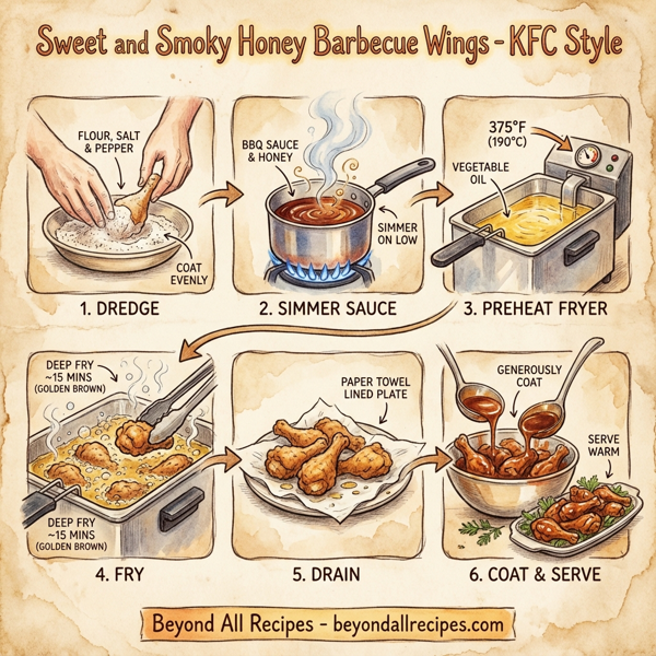 Sweet and Smoky Honey Barbecue Wings - KFC Style instructions