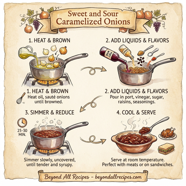 Sweet and Sour Caramelized Onions instructions