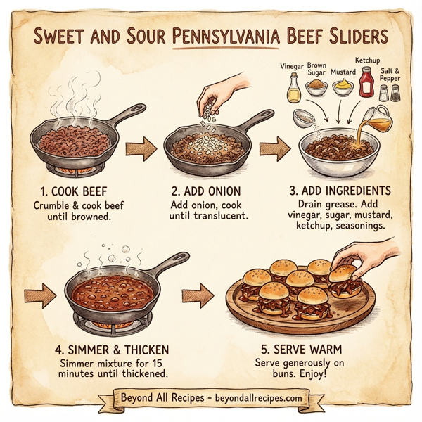 Sweet and Sour Pennsylvania Beef Sliders instructions
