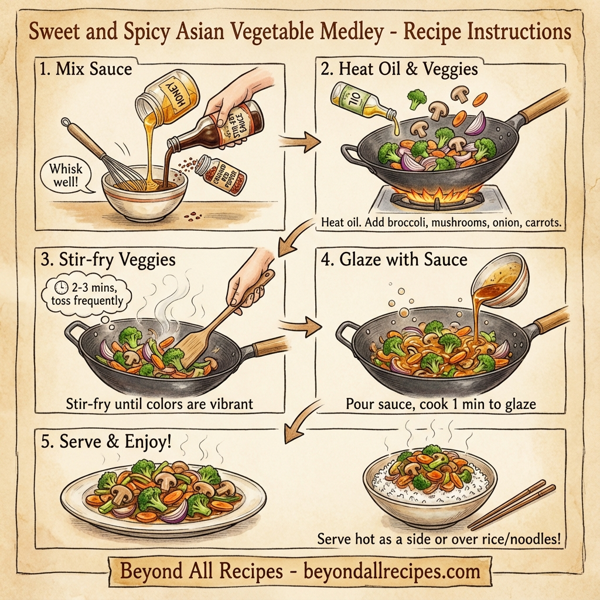 Sweet and Spicy Asian Vegetable Medley instructions