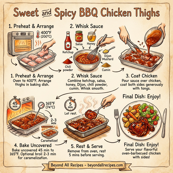 Sweet and Spicy BBQ Chicken Thighs instructions