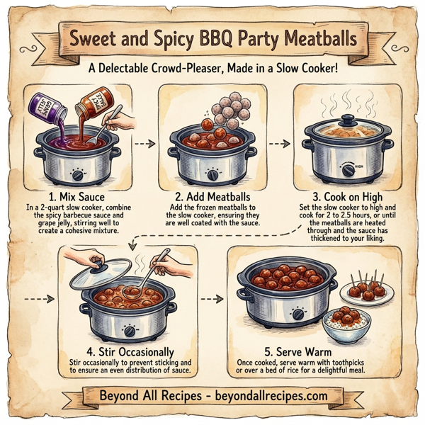Sweet and Spicy BBQ Party Meatballs instructions
