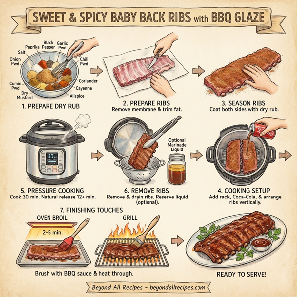 Sweet and Spicy Baby Back Ribs with BBQ Glaze instructions