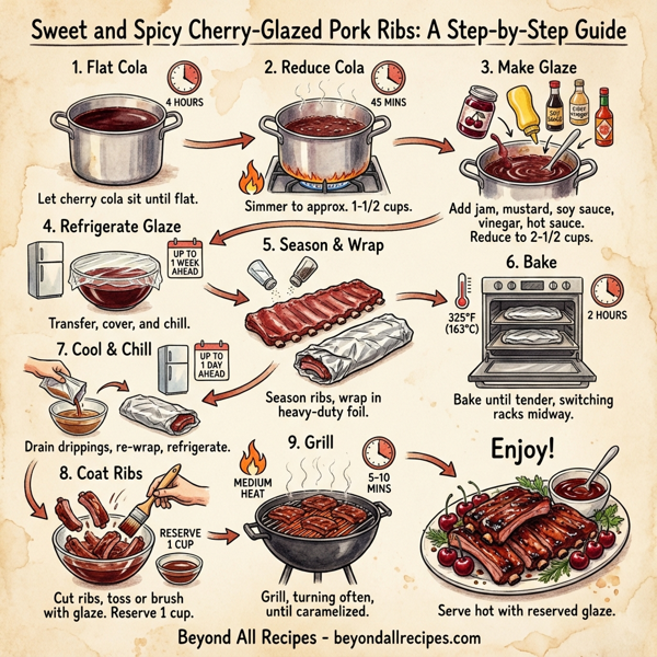 Sweet and Spicy Cherry-Glazed Pork Ribs instructions