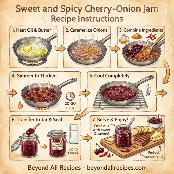 Sweet and Spicy Cherry-Onion Jam instructions