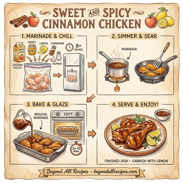 Sweet and Spicy Cinnamon Chicken instructions