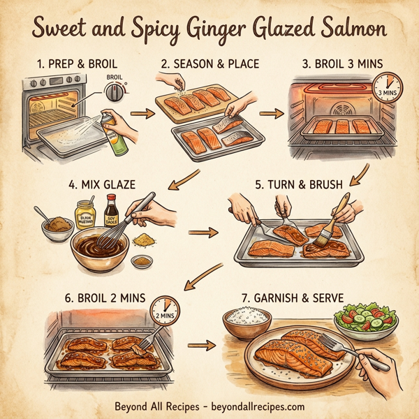 Sweet and Spicy Ginger Glazed Salmon instructions