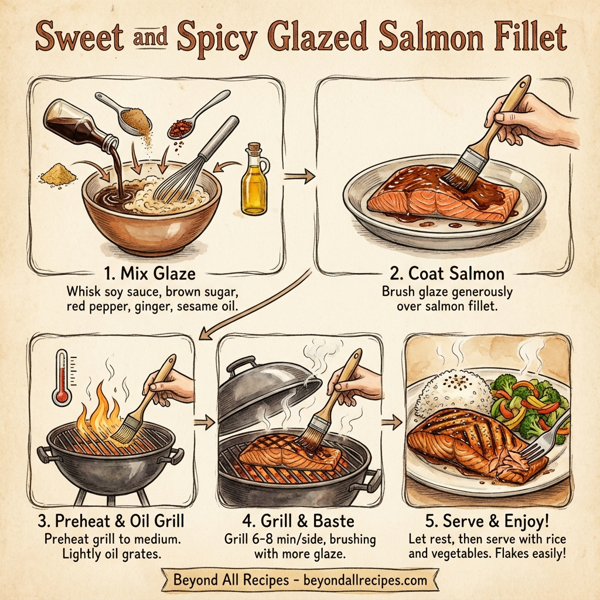 Sweet and Spicy Glazed Salmon Fillet instructions