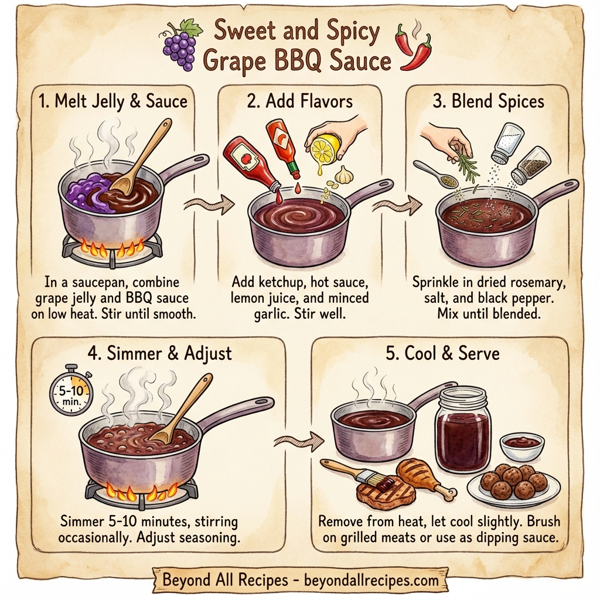 Sweet and Spicy Grape BBQ Sauce instructions