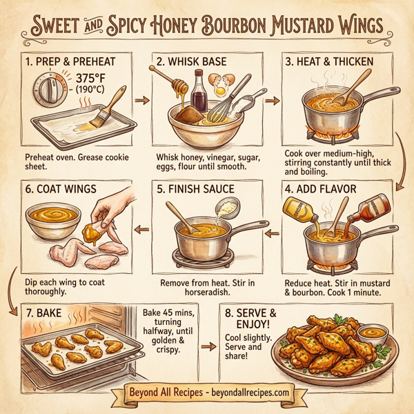 Sweet and Spicy Honey Bourbon Mustard Wings instructions