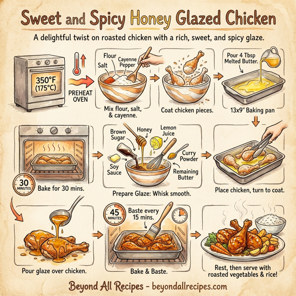 Sweet and Spicy Honey Glazed Chicken instructions