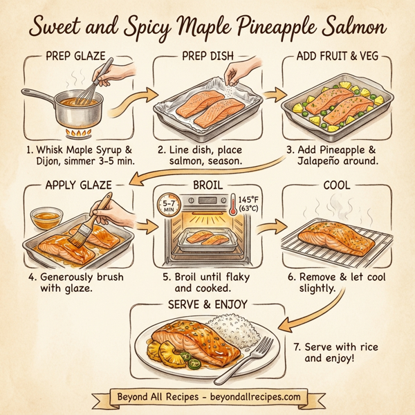 Sweet and Spicy Maple Pineapple Salmon instructions