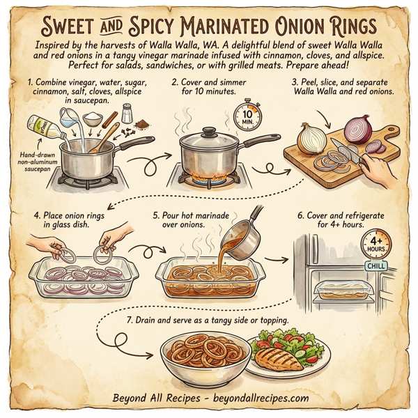 Sweet and Spicy Marinated Onion Rings instructions