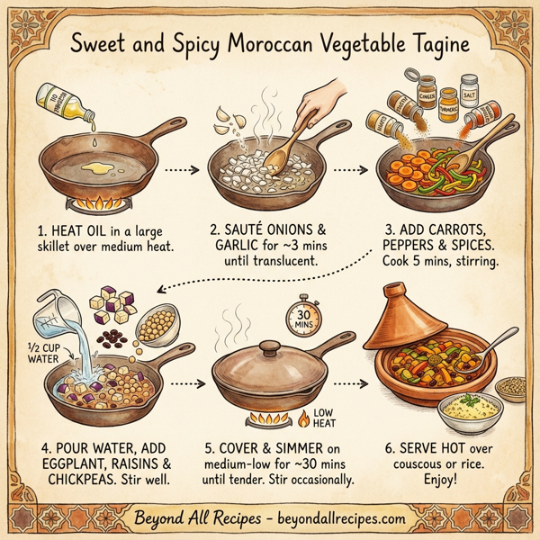 Sweet and Spicy Moroccan Vegetable Tagine instructions