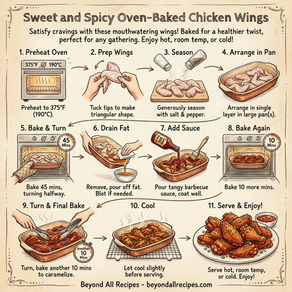 Sweet and Spicy Oven-Baked Chicken Wings instructions