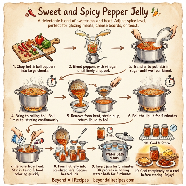 Sweet and Spicy Pepper Jelly instructions