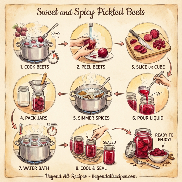 Sweet and Spicy Pickled Beets instructions
