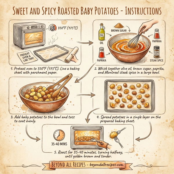 Sweet and Spicy Roasted Baby Potatoes instructions