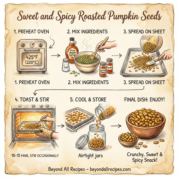 Sweet and Spicy Roasted Pumpkin Seeds instructions