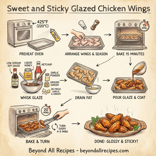 Sweet and Sticky Glazed Chicken Wings instructions