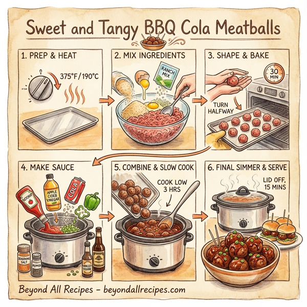 Sweet and Tangy BBQ Cola Meatballs instructions