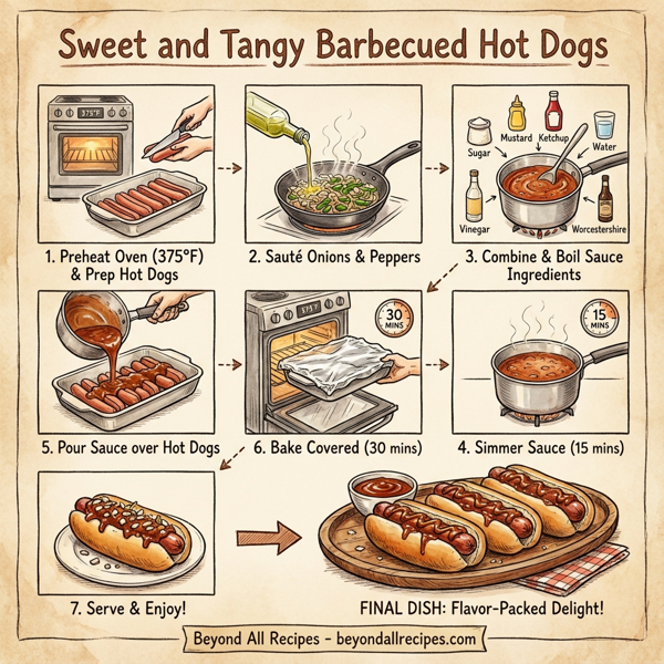 Sweet and Tangy Barbecued Hot Dogs instructions