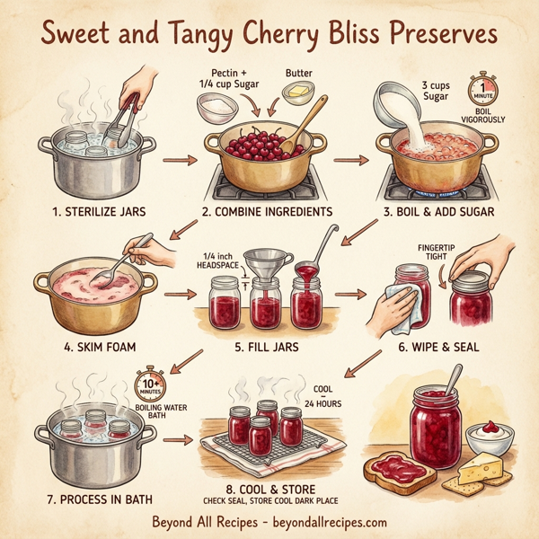 Sweet and Tangy Cherry Bliss Preserves instructions