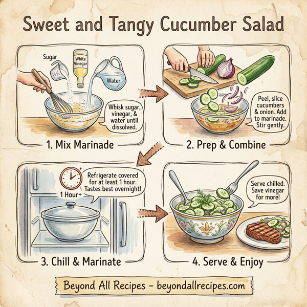 Sweet and Tangy Cucumber Salad instructions