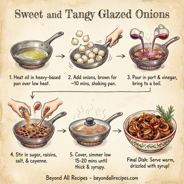 Sweet and Tangy Glazed Onions instructions