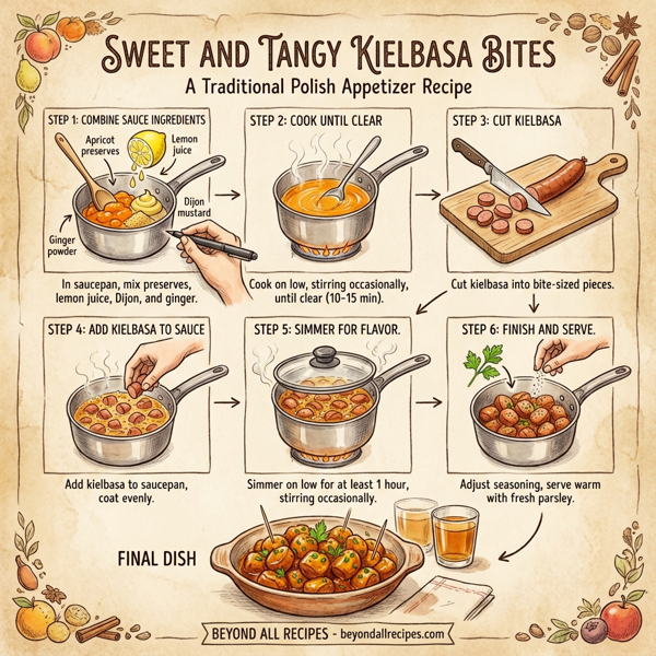 Sweet and Tangy Kielbasa Bites instructions
