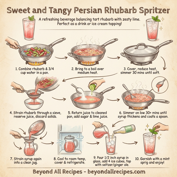 Sweet and Tangy Persian Rhubarb Spritzer instructions