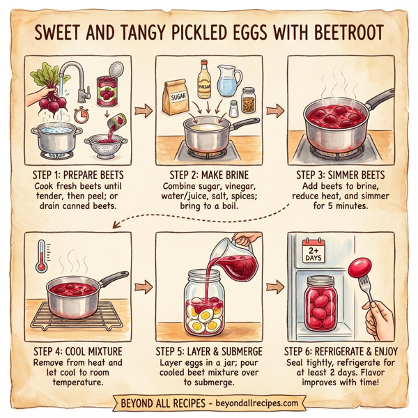 Sweet and Tangy Pickled Eggs with Beetroot instructions