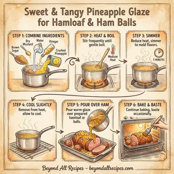 Sweet and Tangy Pineapple Glaze for Hamloaf & Ham Balls instructions