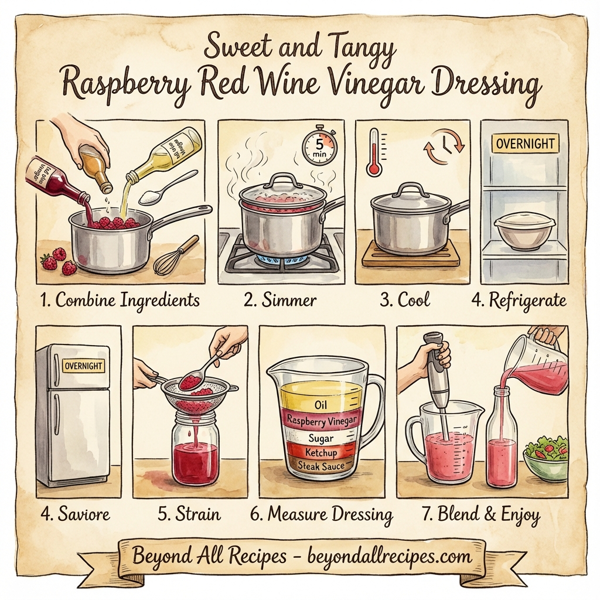 Sweet and Tangy Raspberry Red Wine Vinegar Dressing instructions