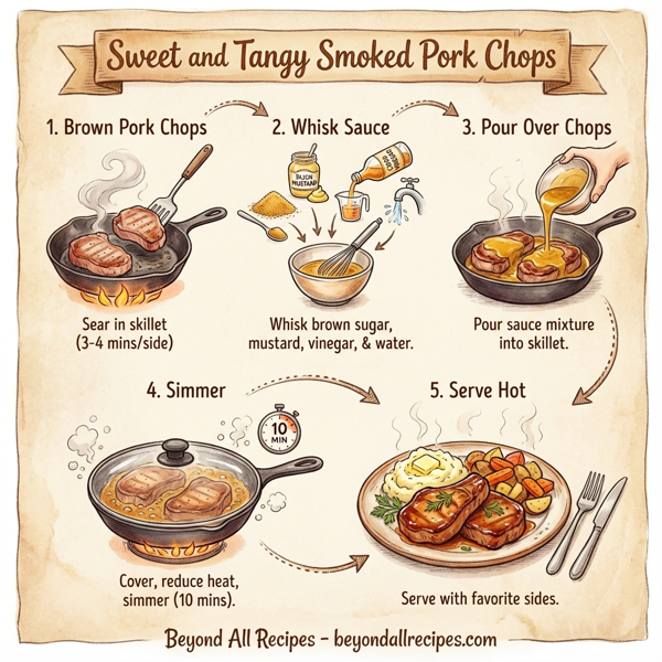 Sweet and Tangy Smoked Pork Chops instructions