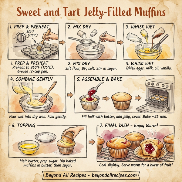Sweet and Tart Jelly-Filled Muffins instructions