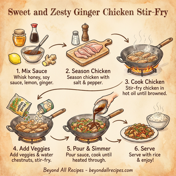 Sweet and Zesty Ginger Chicken Stir-Fry instructions